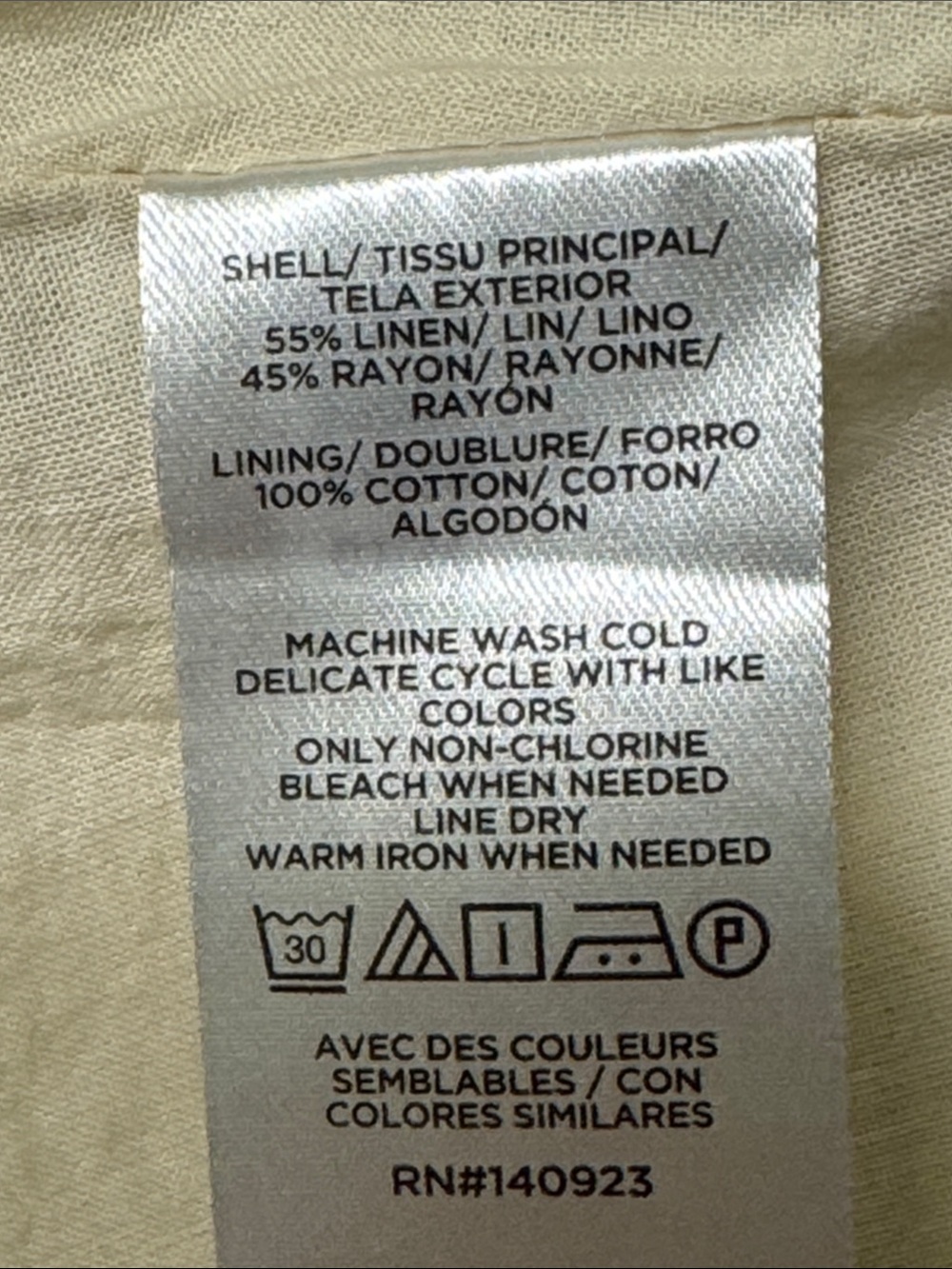 Loft Beige Linen Blend Sleeveless A-Line Dress Size 14 - Picture 9 of 11